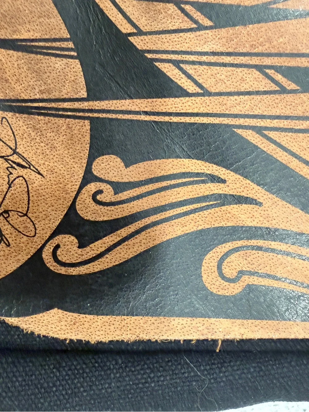 NĀ KOA Halihalo Messenger Crossbody Bag Polynesian Tattoo Art Moli